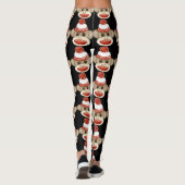 Socket Monkey Black Unieke Retro Pant Aangepast Leggings (Achterkant)