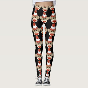 Socket Monkey Black Unieke Retro Pant Aangepast Leggings
