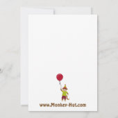 Socket Monkey Business Birthday Uitnodiging (Achterkant)