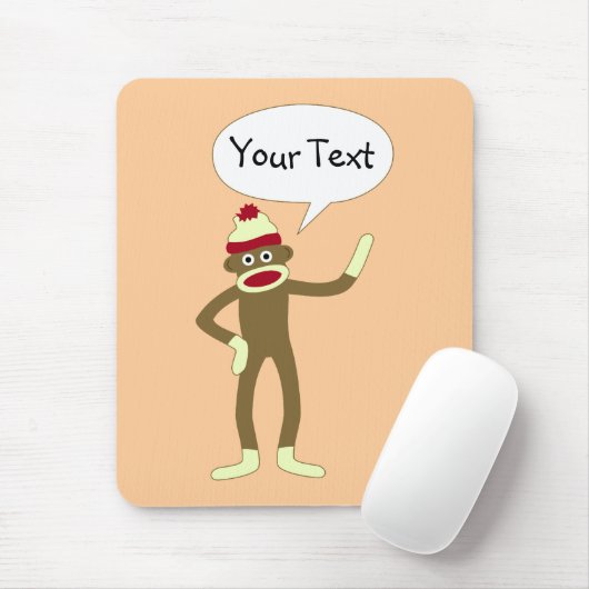 Socket Monkey Comic Speech Bubble Muismat (Met muis)