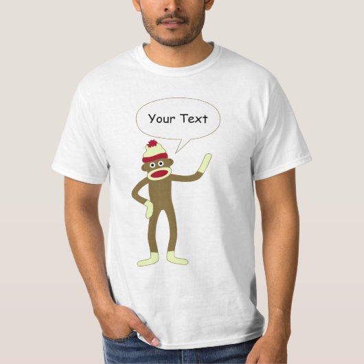 Socket Monkey  Comic Speech Bubble T-shirt (Voorkant)