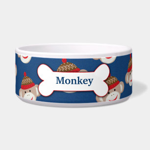 Socket Monkey Custom Pet Dog Food Bowl - Blue Voerbakje
