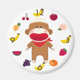 Socket Monkey Fruit Basket Magnet
