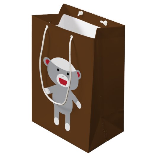 Socket Monkey Gift Bag Medium Cadeauzakje (Voorkant Gekanteld)