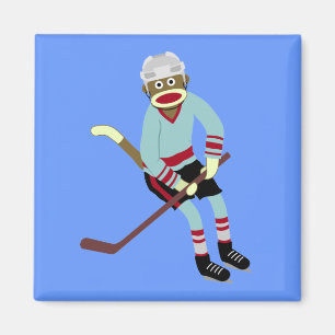 Socket Monkey Hockey Player Magneet