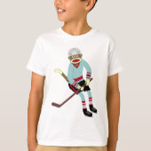 Socket Monkey Hockey Player T-shirt (Voorkant)