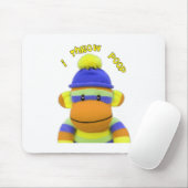 Socket Monkey "I Throw Poop" design-Schattig Muismat (Met muis)