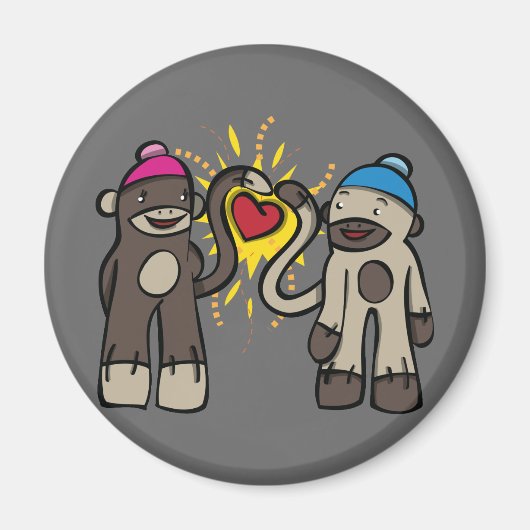 Socket Monkey Love Locker Magnet Kantoor Magnet (Voorkant)