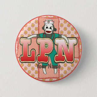 Socket Monkey LPN Neurse pin Ronde Button 5,7 Cm