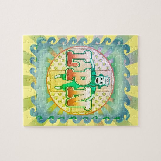 Socket Monkey LPN verpleegster Legpuzzel (Horizontaal)