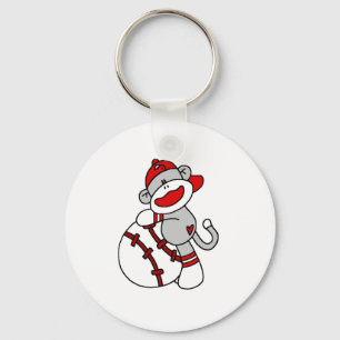 Socket Monkey met Baseball T shirten en cadeaus Sleutelhanger