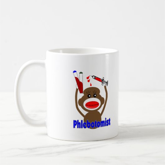 Socket Monkey Phlebotomist Gifts-Schattig Koffiemok (Links)