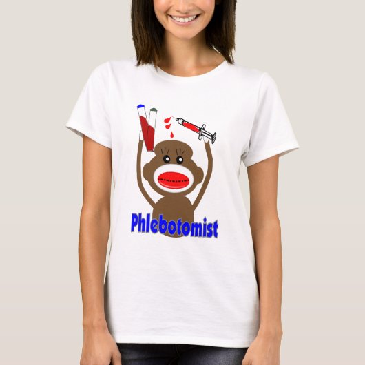 Socket Monkey Phlebotomist Gifts-Schattig T-shirt (Voorkant)