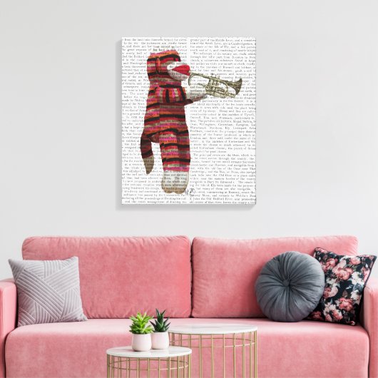 Socket Monkey-spelcomputer Canvas Afdruk (Insitu (Woonkamer))