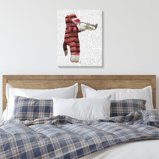 Socket Monkey-spelcomputer Canvas Afdruk (Insitu (Slaapkamer))