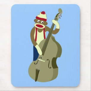 Socket Monkey Upright Bass Player Muismat