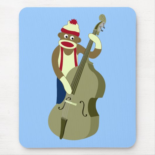 Socket Monkey Upright Bass Player Muismat (Voorkant)