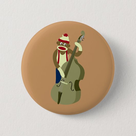 Socket Monkey Upright Bass Player Ronde Button 5,7 Cm (Voorkant)