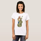 Socket Monkey Upright Bass Player T-shirt (Voorkant volledig)