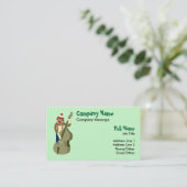 Socket Monkey Upright Bass Player Visitekaartje (Staand voorkant)