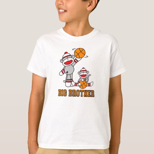 Socket Monkeys Basketball Big Brother T-shirt (Voorkant)