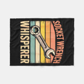 Socket Wrench Whisperer Retro Mechanic Crew Auto T Fleece Deken (Voorkant (Horizontaal))