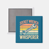 Socket Wrench Whisperer Retro Mechanic Crew Auto T Magneet (Voorkant / Achterkant)