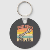 Socket Wrench Whisperer Retro Mechanic Crew Auto T Sleutelhanger (Voorkant)