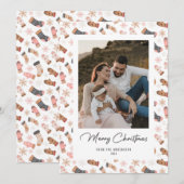 Sockets Snowflakes Fotokerstkaarten Feestdagenkaart (Voorkant / Achterkant)