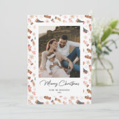 Sockets Snowflakes Fotokerstkaarten Feestdagenkaart (Staand voorkant)