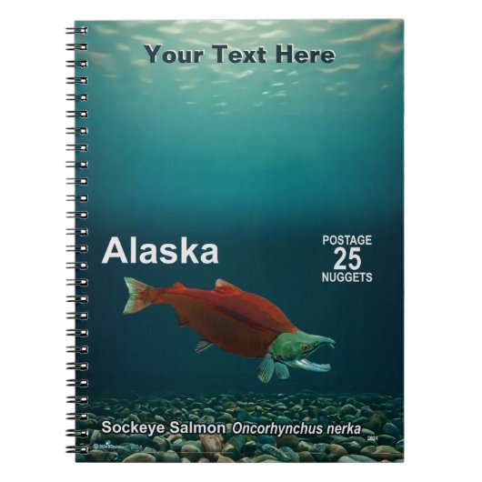 Sockeye Salmon - Alaska Verzendkosten Notitieboek (Voorkant)