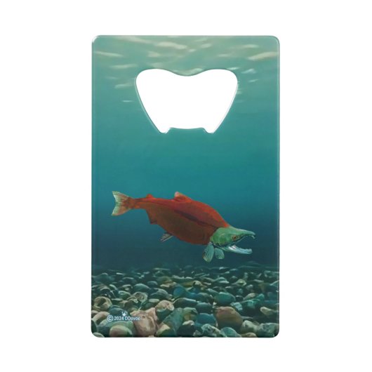 Sockeye Salmon Creditkaart Flessenopener (Voorkant)