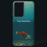 Sockeye Salmon Samsung Galaxy Hoesje<br><div class="desc">Een mannelijke sokjetzalm, onderwater, met de rode kleur, gesprongen rug en gehaakte snuit die kenmerkend is voor paaien. Aanpassen door uw eigen tekst toe te voegen. De sockeye zalm (Oncorhynchus nerka), ook wel rode zalm genoemd, komt voor in het noordelijke deel van de Grote Oceaan. De sokjoeken krijgen een felrode...</div>
