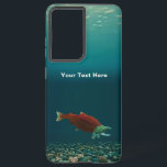 Sockeye Salmon Samsung Galaxy Hoesje<br><div class="desc">Een mannelijke sokjetzalm, onderwater, met de rode kleur, gesprongen rug en gehaakte snuit die kenmerkend is voor paaien. Aanpassen door uw eigen tekst toe te voegen. De sockeye zalm (Oncorhynchus nerka), ook wel rode zalm genoemd, komt voor in het noordelijke deel van de Grote Oceaan. De sokjoeken krijgen een felrode...</div>