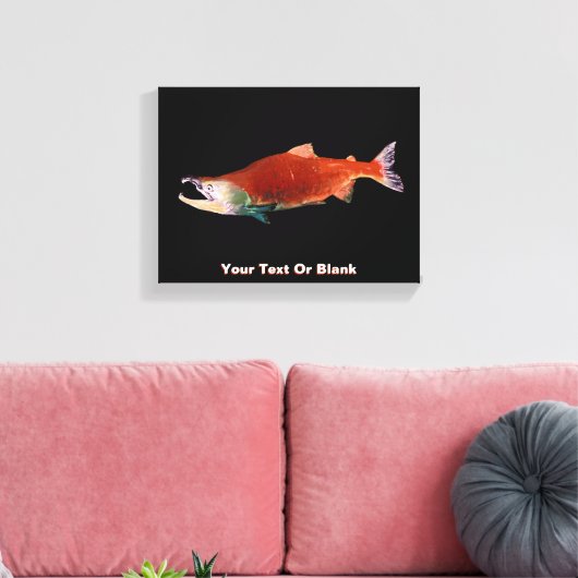 Sockeye Zalm in Rood Canvas Afdruk (Insitu (Woonkamer))