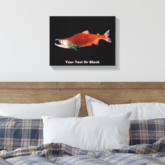 Sockeye Zalm in Rood Canvas Afdruk (Insitu (Slaapkamer))