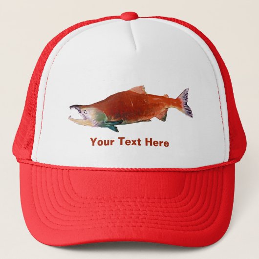 Sockeye Zalm in Rood Trucker Pet (Voorkant)