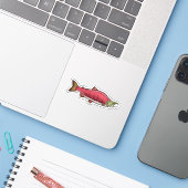 Sockeye Zalm Paaien Fase 2 Sticker (Laptop met iPhone)
