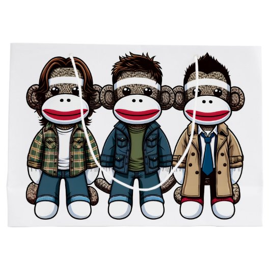 SockMonkey Hunter Brothers en hun Angel Friend Groot Cadeauzakje (Achterkant)