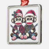 SockMonkey Hunter Brothers en hun Angel Friend Metalen Ornament (Links)