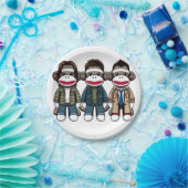 SockMonkey Hunter Brothers en hun Angel Friend Papieren Bordje (Feest)