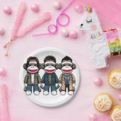 SockMonkey Hunter Brothers en hun Angel Friend Papieren Bordje (Feest)