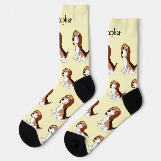 Socks Beagle Dog Design Sokken (Links)