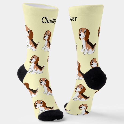 Socks Beagle Dog Design Sokken (Gebogen)
