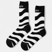 Socks Black And White Wavy Stripes Design Sokken (Links)