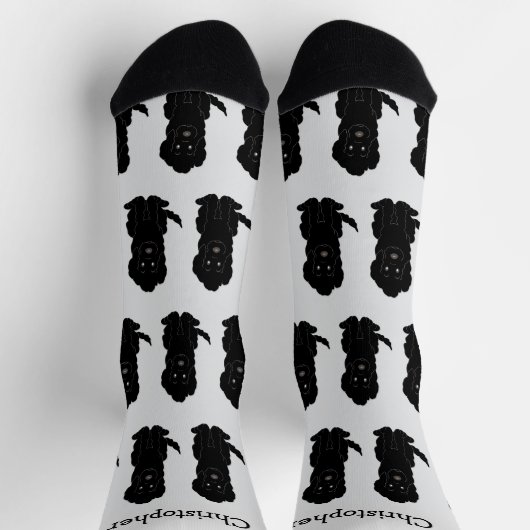 Socks Black Goldendoodle Design Sokken (Top)