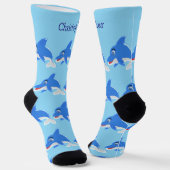 Socks Blue Dolphin Design Sokken (Gebogen)