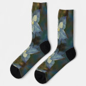Socks - Blue Poinsettia Sokken (Links)