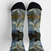 Socks - Blue Poinsettia Sokken (Top)