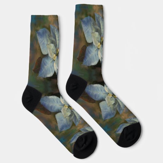 Socks - Blue Poinsettia Sokken (Rechts)